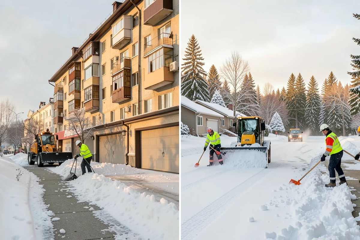 School Snow Removal in Fircrest, Pierce County, WA - Map bus routes, drop-off zones, and student walking paths