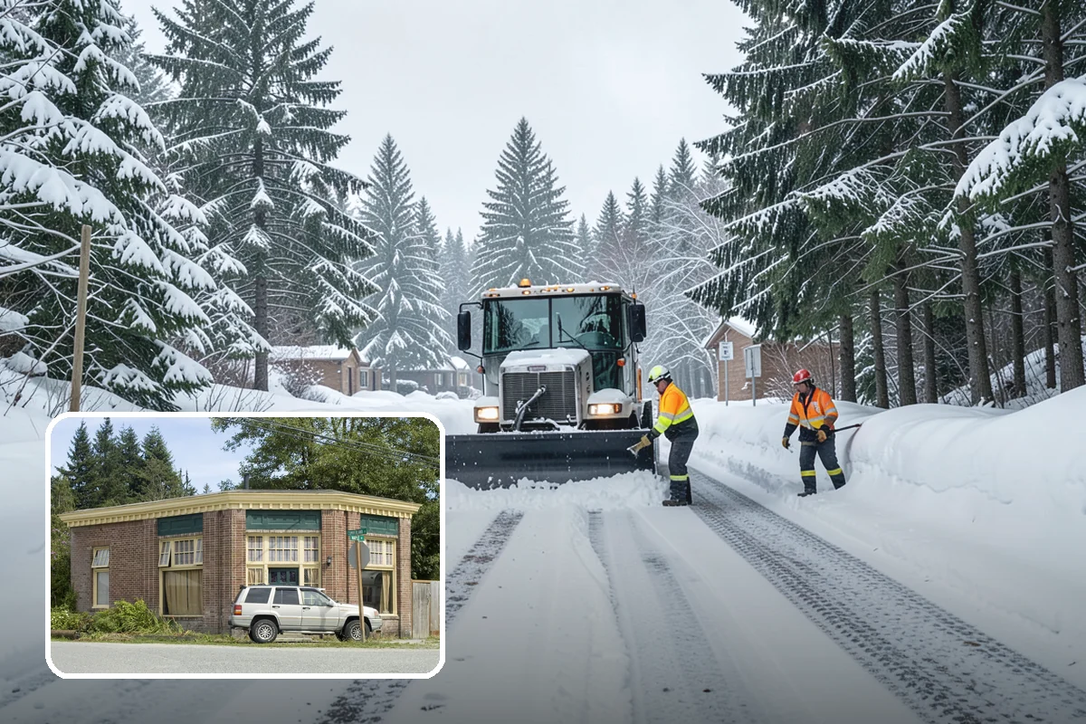 School Snow Removal in Hamilton, Skagit County, WA - Clear bus loops and drop-off lanes before arrival