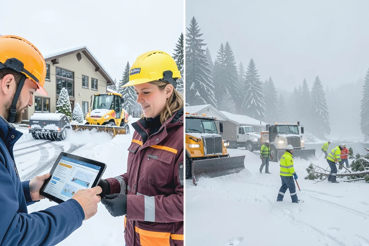 School Snow Removal in Hamilton, Skagit County, WA - Map bus routes, drop-off zones, and student walking paths