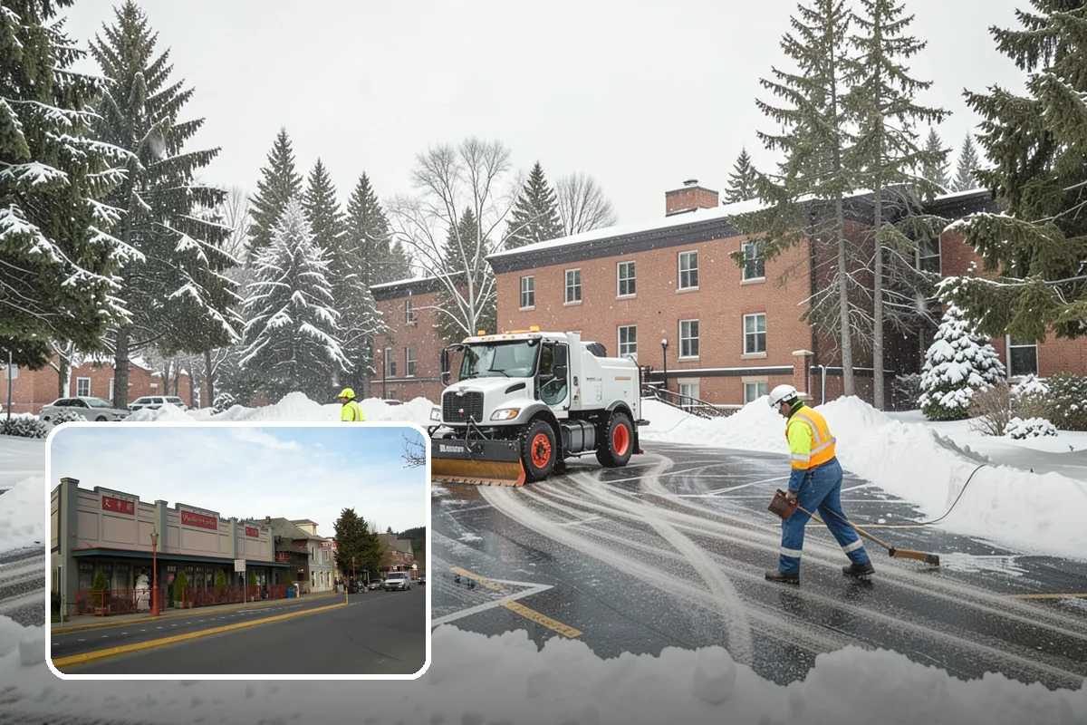 School Snow Removal in Issaquah, King County, WA - Clear bus loops and drop-off lanes before arrival