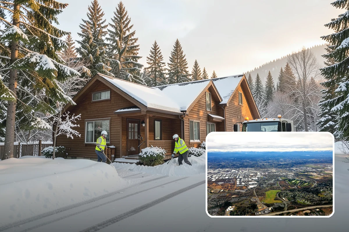 School Snow Removal in Kent, King County, WA - Clear bus loops and drop-off lanes before arrival