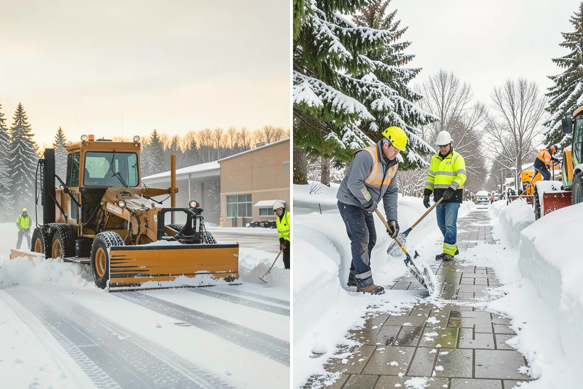 School Snow Removal in Kent, King County, WA - Map bus routes, drop-off zones, and student walking paths