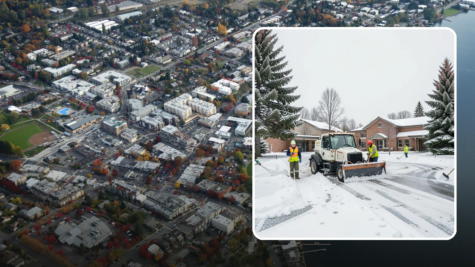 School Snow Removal in Kirkland, King County, WA - Keep students, staff, and buses moving safely by clearing school lots, drop-off lanes, and walkways ahead of the morning bell.