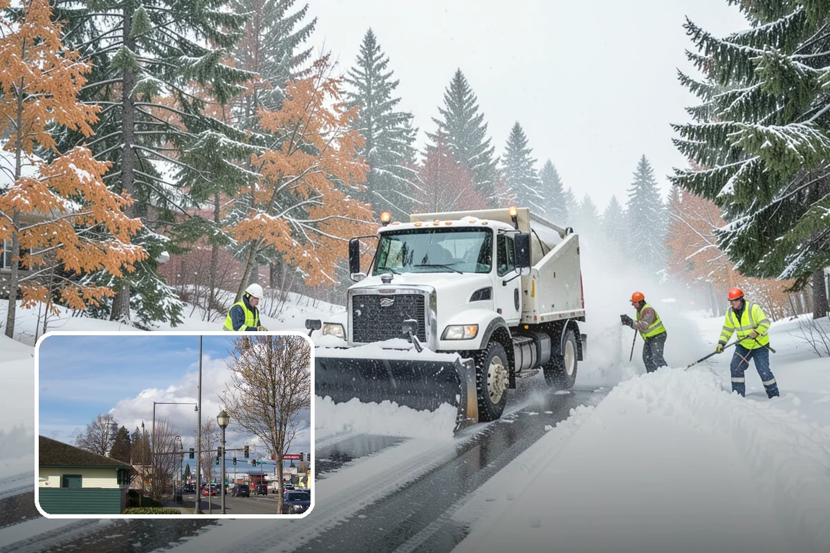 School Snow Removal in Marysville, Snohomish County, WA - Clear bus loops and drop-off lanes before arrival