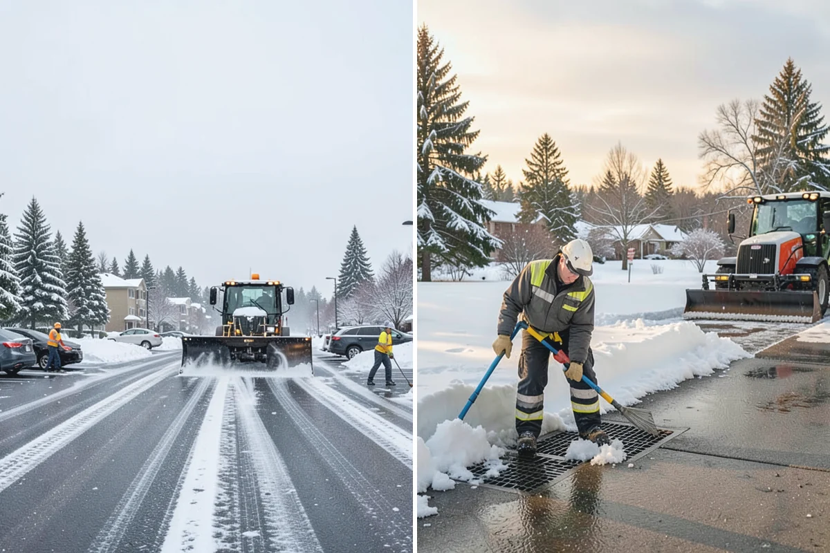 School Snow Removal in Marysville, Snohomish County, WA - Map bus routes, drop-off zones, and student walking paths
