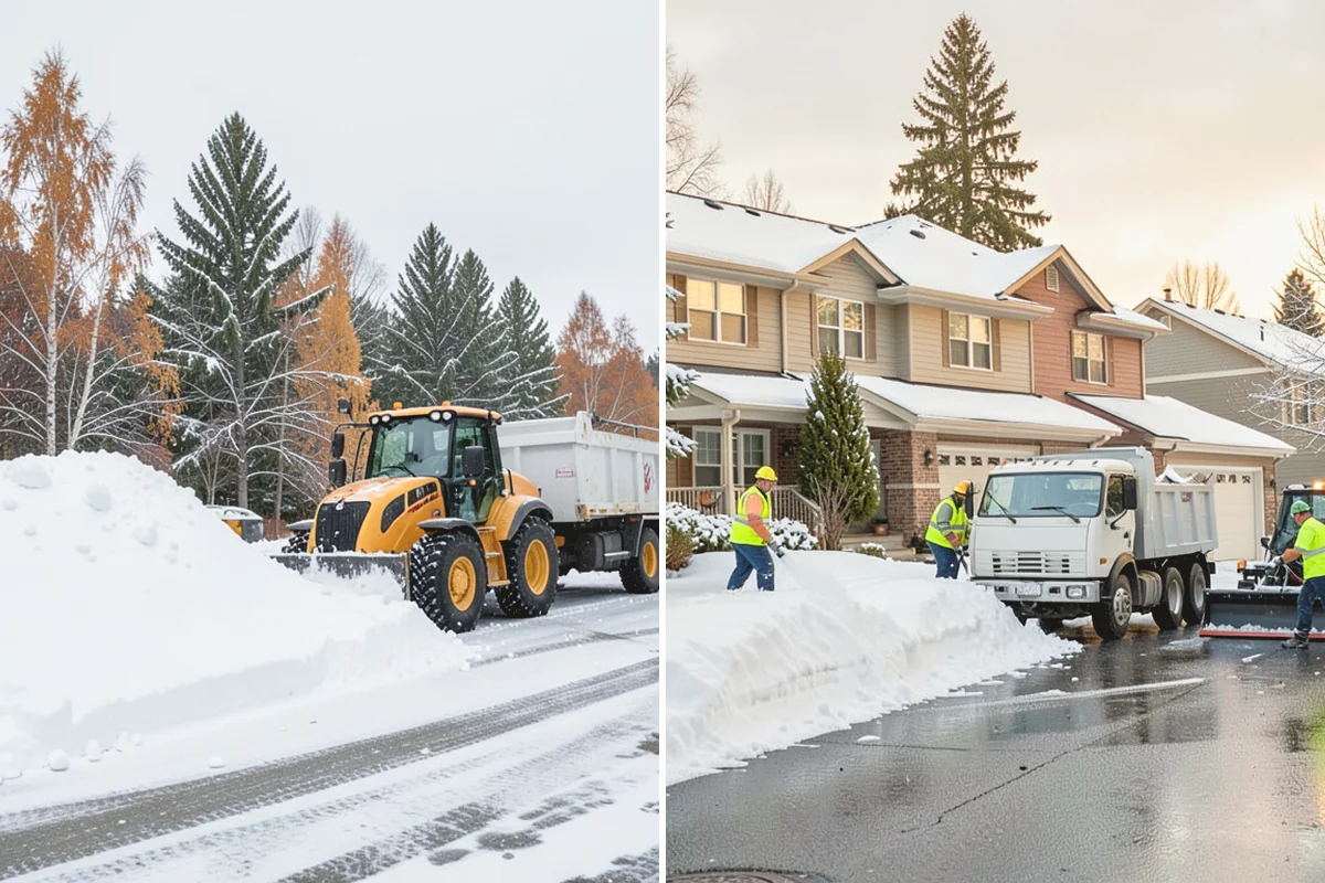 School Snow Removal in Mercer Island, King County, WA - Map bus routes, drop-off zones, and student walking paths