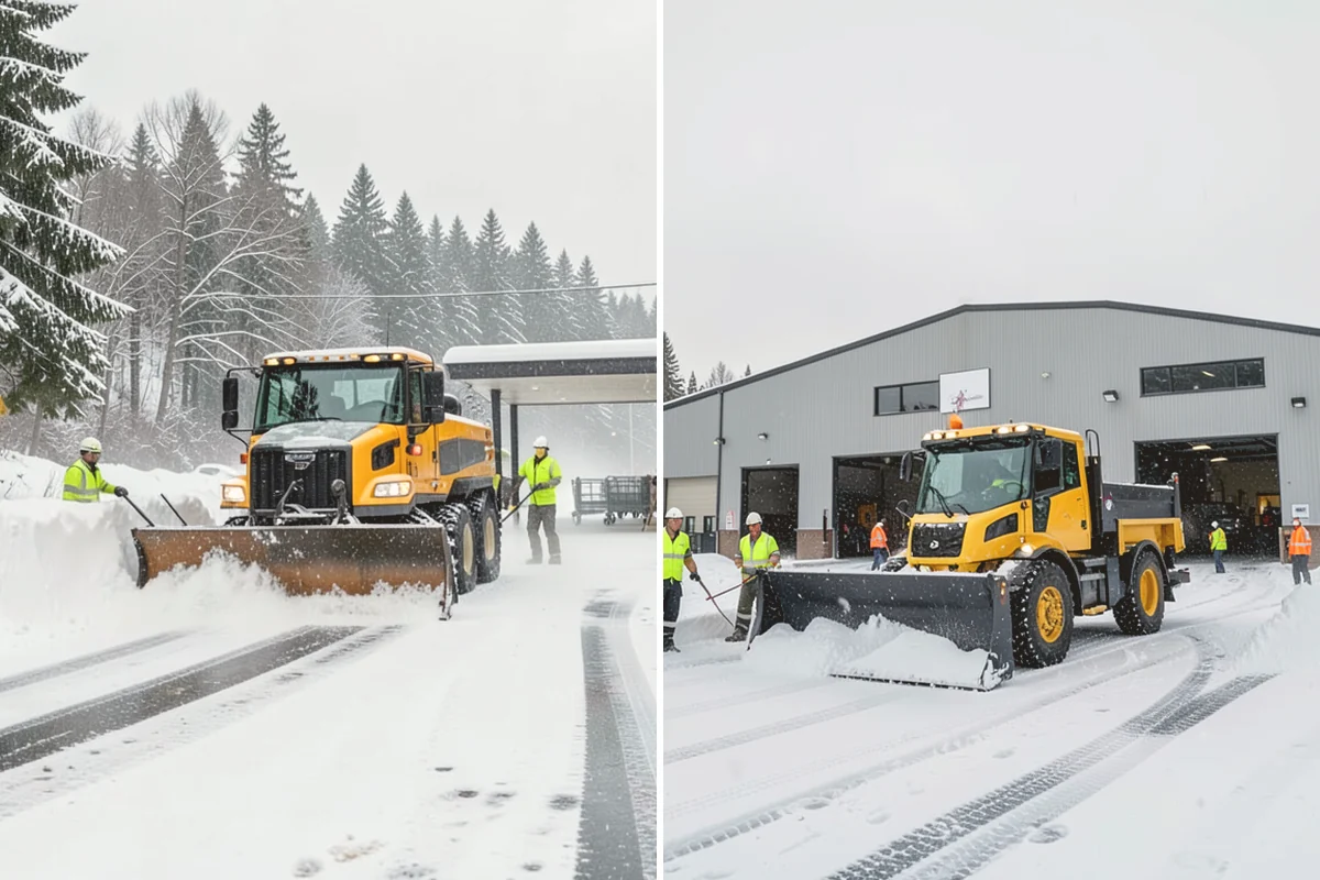 School Snow Removal in Milton, King County, WA - Map bus routes, drop-off zones, and student walking paths