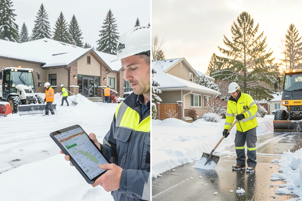 School Snow Removal in Monroe, Snohomish County, WA - Map bus routes, drop-off zones, and student walking paths