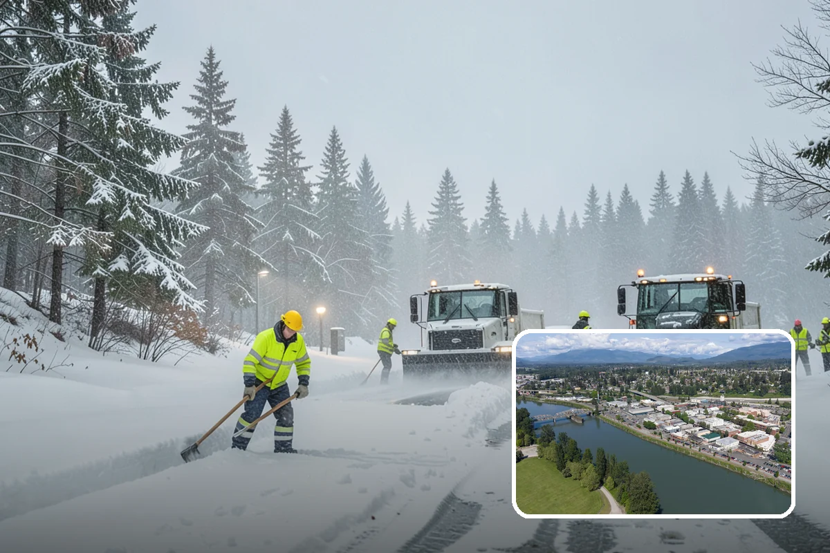 School Snow Removal in Mount Vernon, Skagit County, WA - Clear bus loops and drop-off lanes before arrival