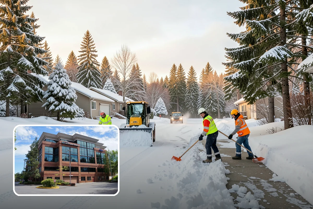 School Snow Removal in Mountlake Terrace, Snohomish County, WA - Clear bus loops and drop-off lanes before arrival