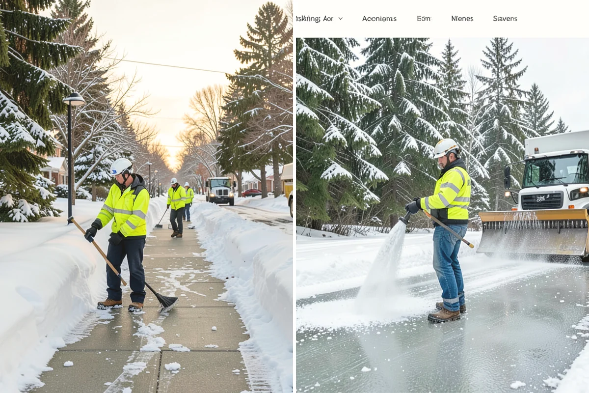 School Snow Removal in Mountlake Terrace, Snohomish County, WA - Map bus routes, drop-off zones, and student walking paths