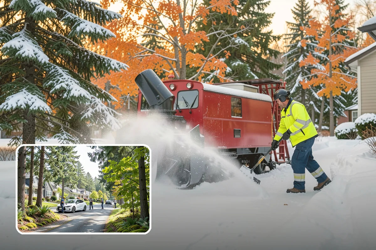 School Snow Removal in Normandy Park, King County, WA - Clear bus loops and drop-off lanes before arrival