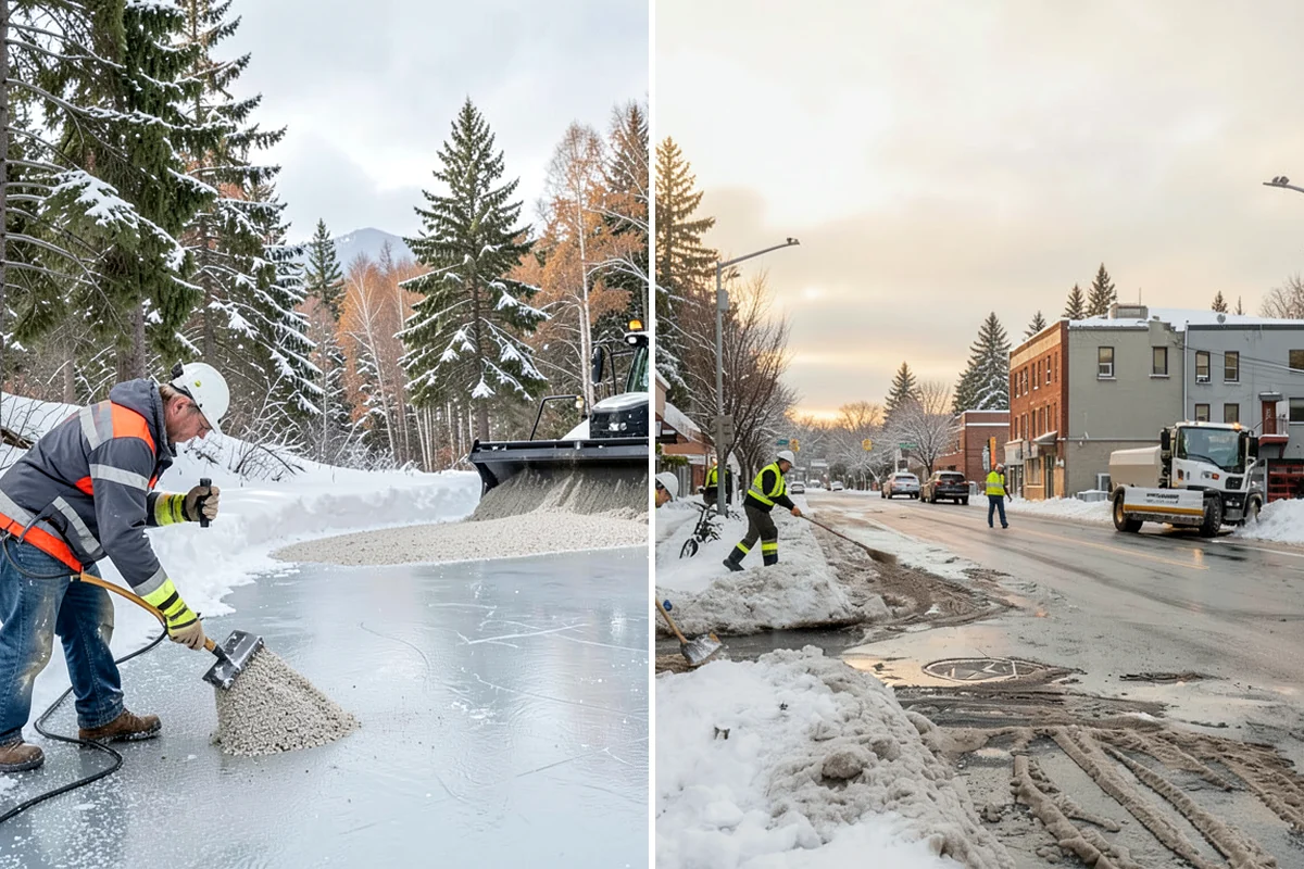 School Snow Removal in Normandy Park, King County, WA - Map bus routes, drop-off zones, and student walking paths