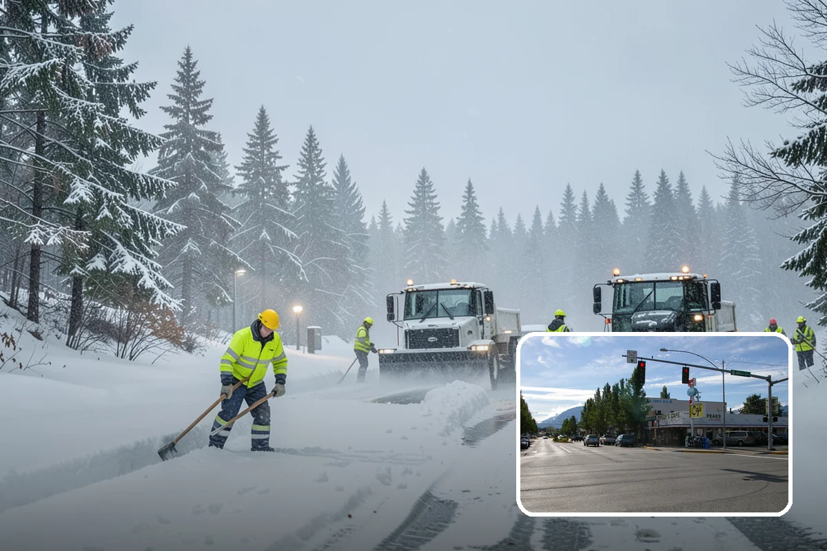 School Snow Removal in North Bend, King County, WA - Clear bus loops and drop-off lanes before arrival