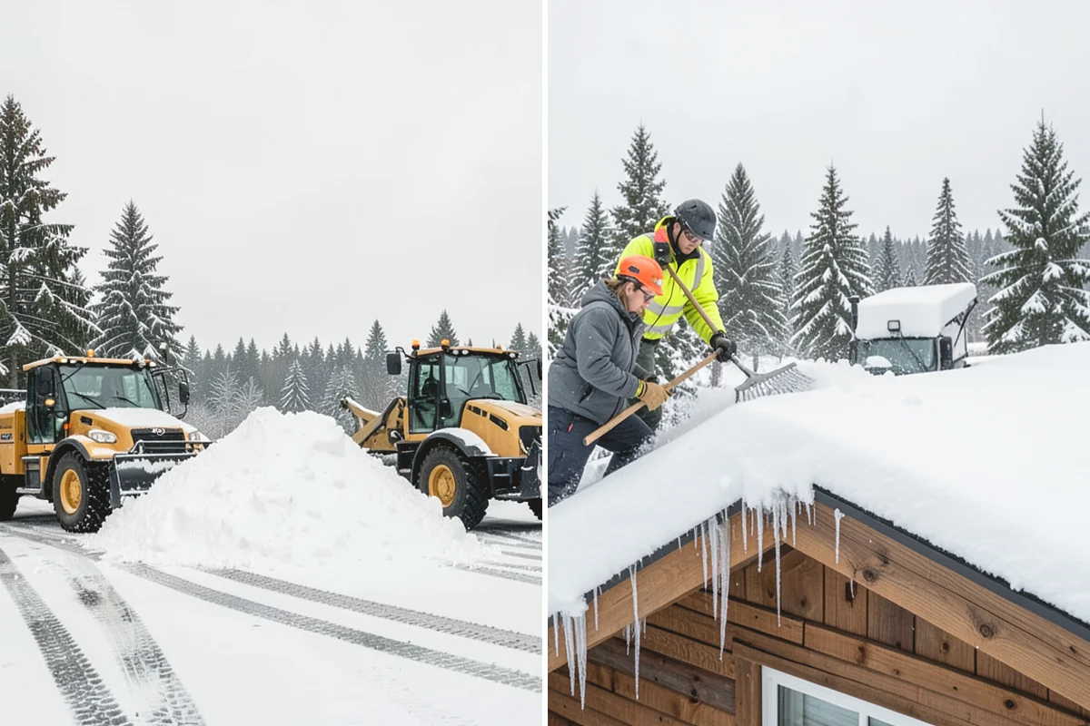 School Snow Removal in North Bend, King County, WA - Map bus routes, drop-off zones, and student walking paths