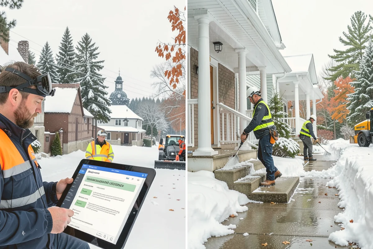 School Snow Removal in Orting, Pierce County, WA - Map bus routes, drop-off zones, and student walking paths