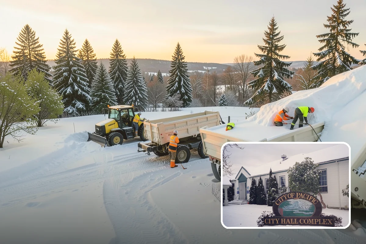 School Snow Removal in Pacific, King County, WA - Clear bus loops and drop-off lanes before arrival