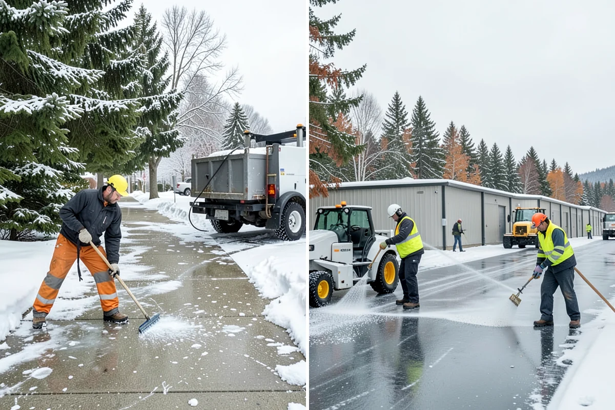 School Snow Removal in Pacific, King County, WA - Map bus routes, drop-off zones, and student walking paths