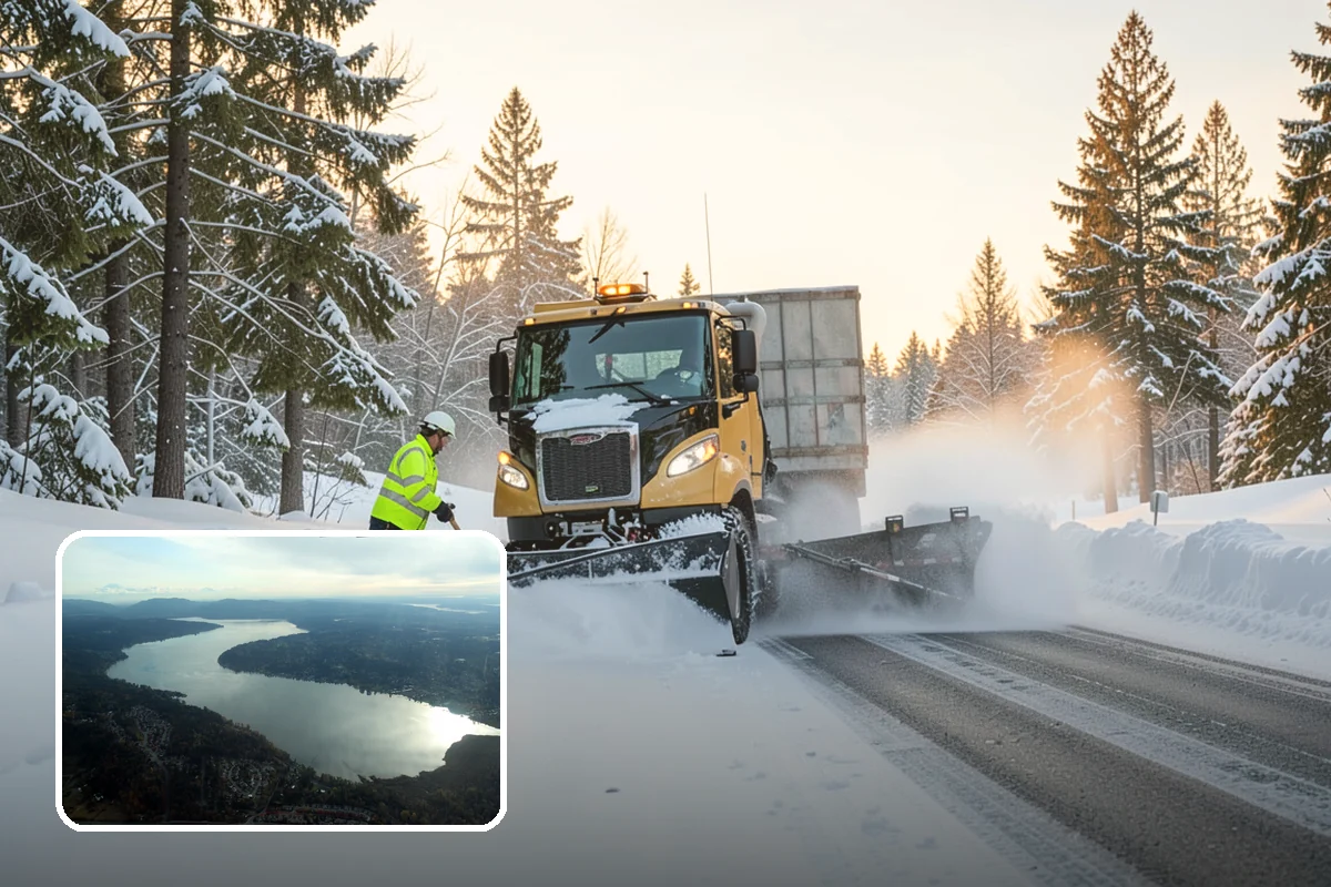 School Snow Removal in Sammamish, King County, WA - Clear bus loops and drop-off lanes before arrival