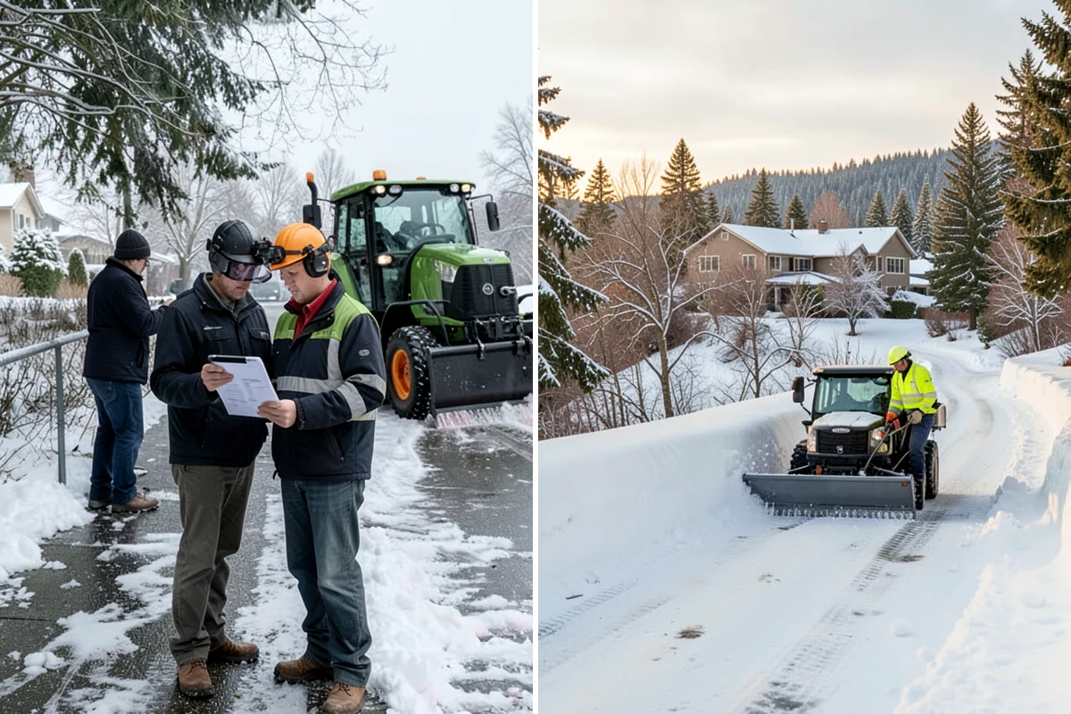 School Snow Removal in Seattle, King County, WA - Map bus routes, drop-off zones, and student walking paths