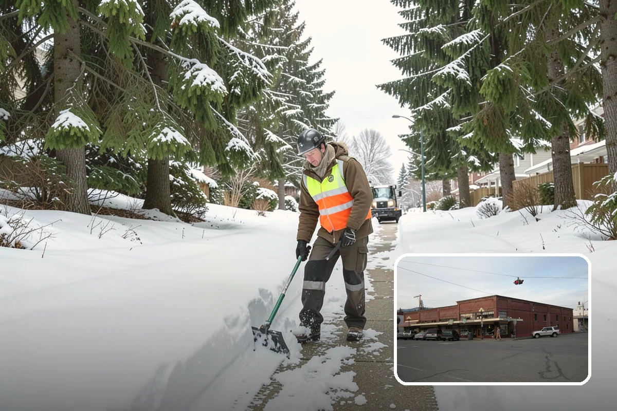 School Snow Removal in Sedro-Woolley, Skagit County, WA - Clear bus loops and drop-off lanes before arrival