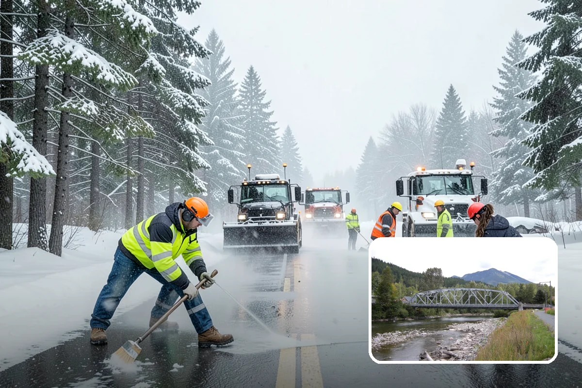 School Snow Removal in Skykomish, King County, WA - Clear bus loops and drop-off lanes before arrival