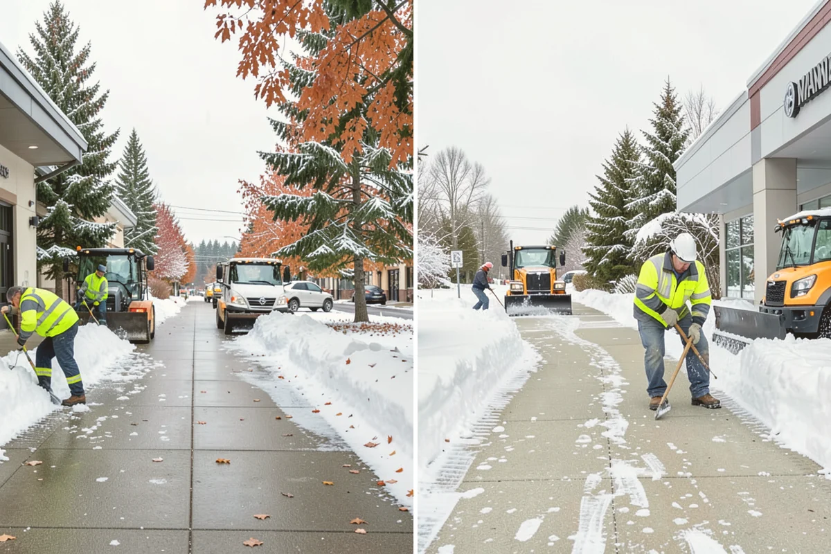 School Snow Removal in Stanwood, Snohomish County, WA - Map bus routes, drop-off zones, and student walking paths