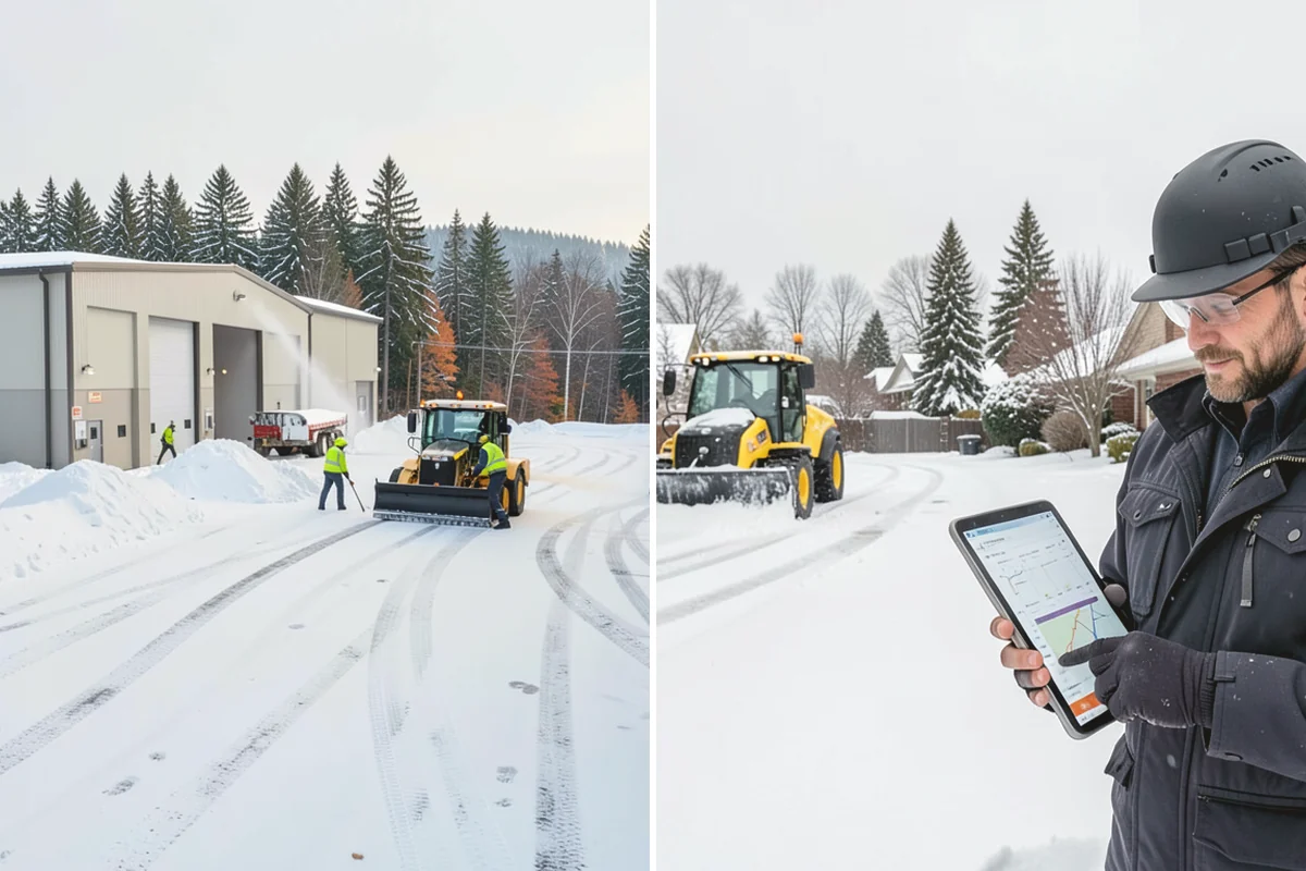 School Snow Removal in Tukwila, King County, WA - Map bus routes, drop-off zones, and student walking paths