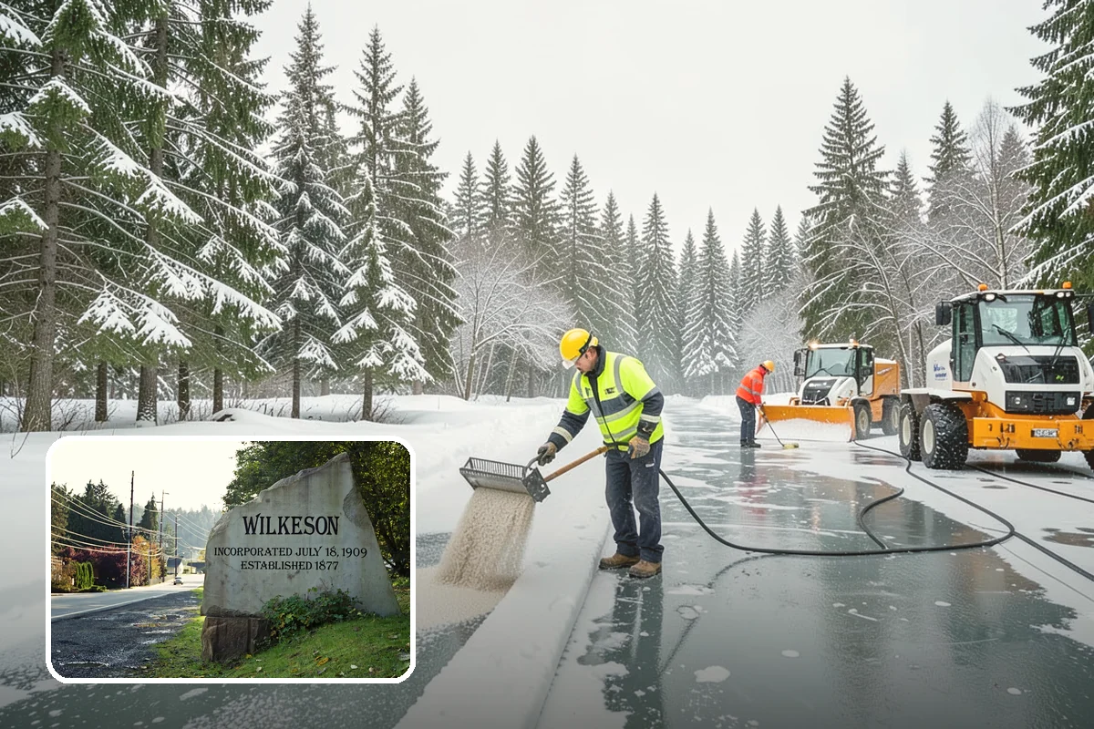 School Snow Removal in Wilkeson, Pierce County, WA - Clear bus loops and drop-off lanes before arrival