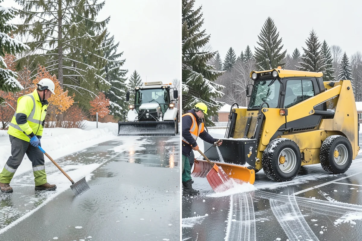 School Snow Removal in Yarrow Point, King County, WA - Map bus routes, drop-off zones, and student walking paths