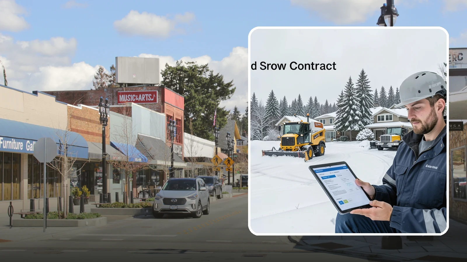 Seasonal Snow Contract in Bothell, King County, WA - A single flat-rate agreement covering unlimited qualifying clearings for the entire winter season.