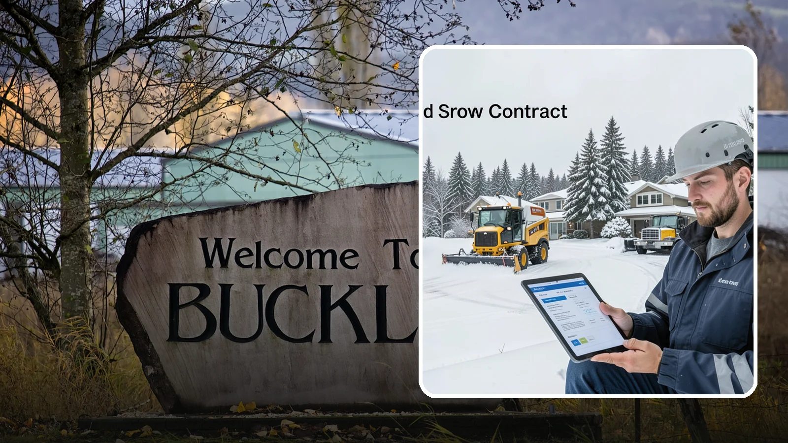 Seasonal Snow Contract in Buckley, Pierce County, WA - A single flat-rate agreement covering unlimited qualifying clearings for the entire winter season.