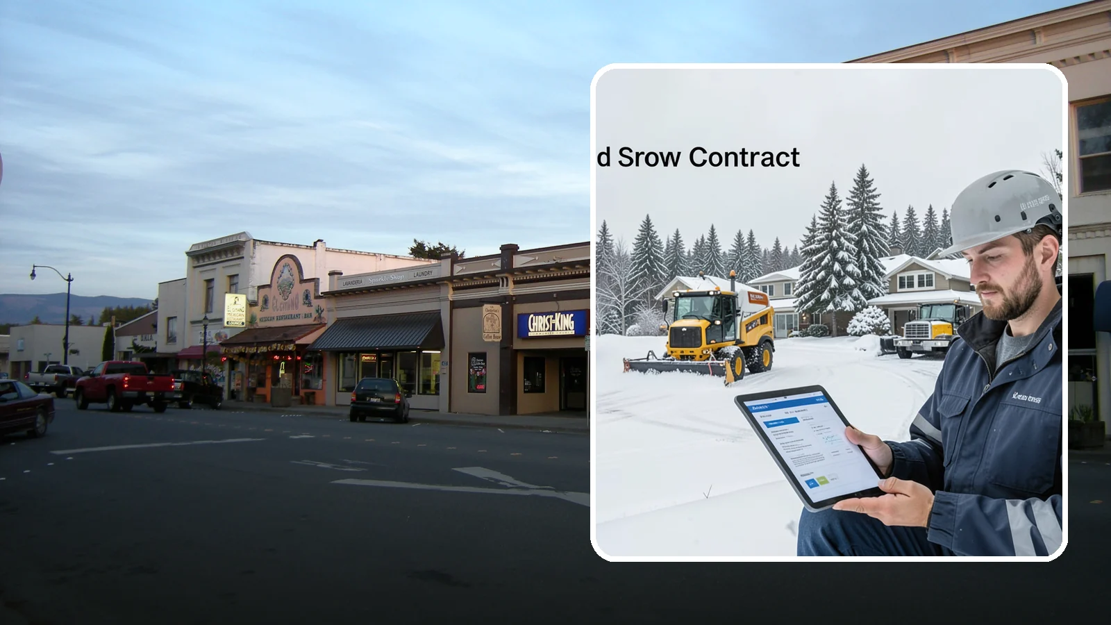 Seasonal Snow Contract in Burlington, Skagit County, WA - A single flat-rate agreement covering unlimited qualifying clearings for the entire winter season.