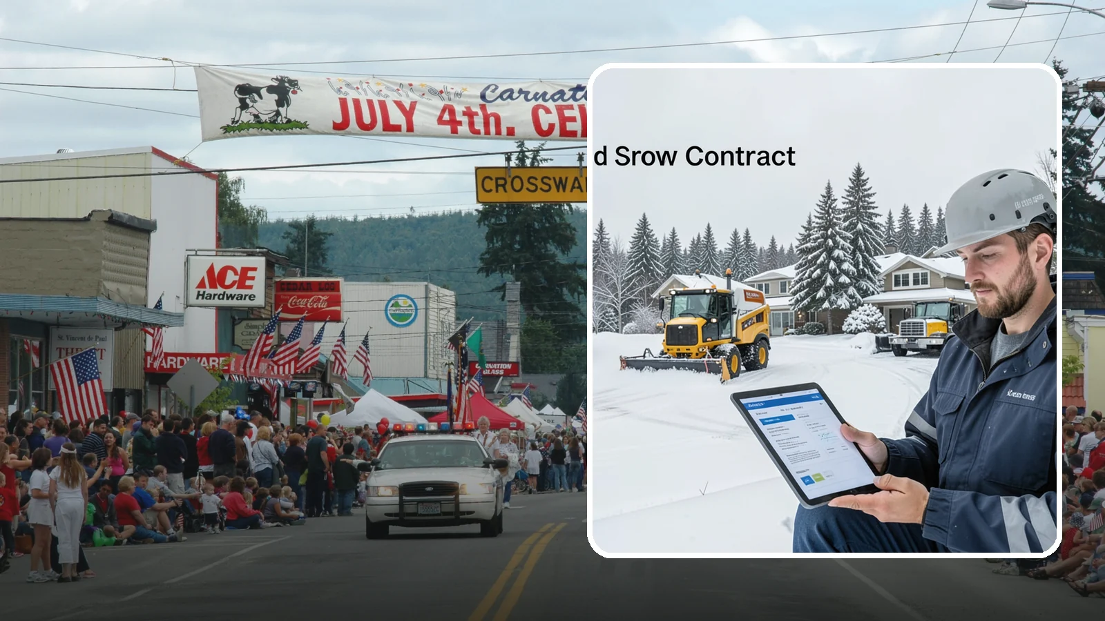 Seasonal Snow Contract in Carnation, King County, WA - A single flat-rate agreement covering unlimited qualifying clearings for the entire winter season.
