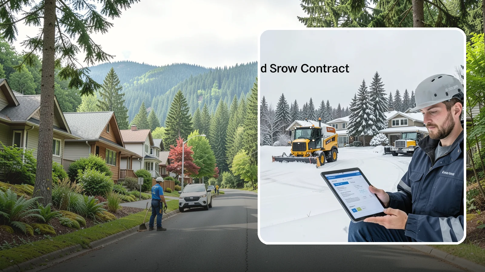 Seasonal Snow Contract in Darrington, Snohomish County, WA - A single flat-rate agreement covering unlimited qualifying clearings for the entire winter season.