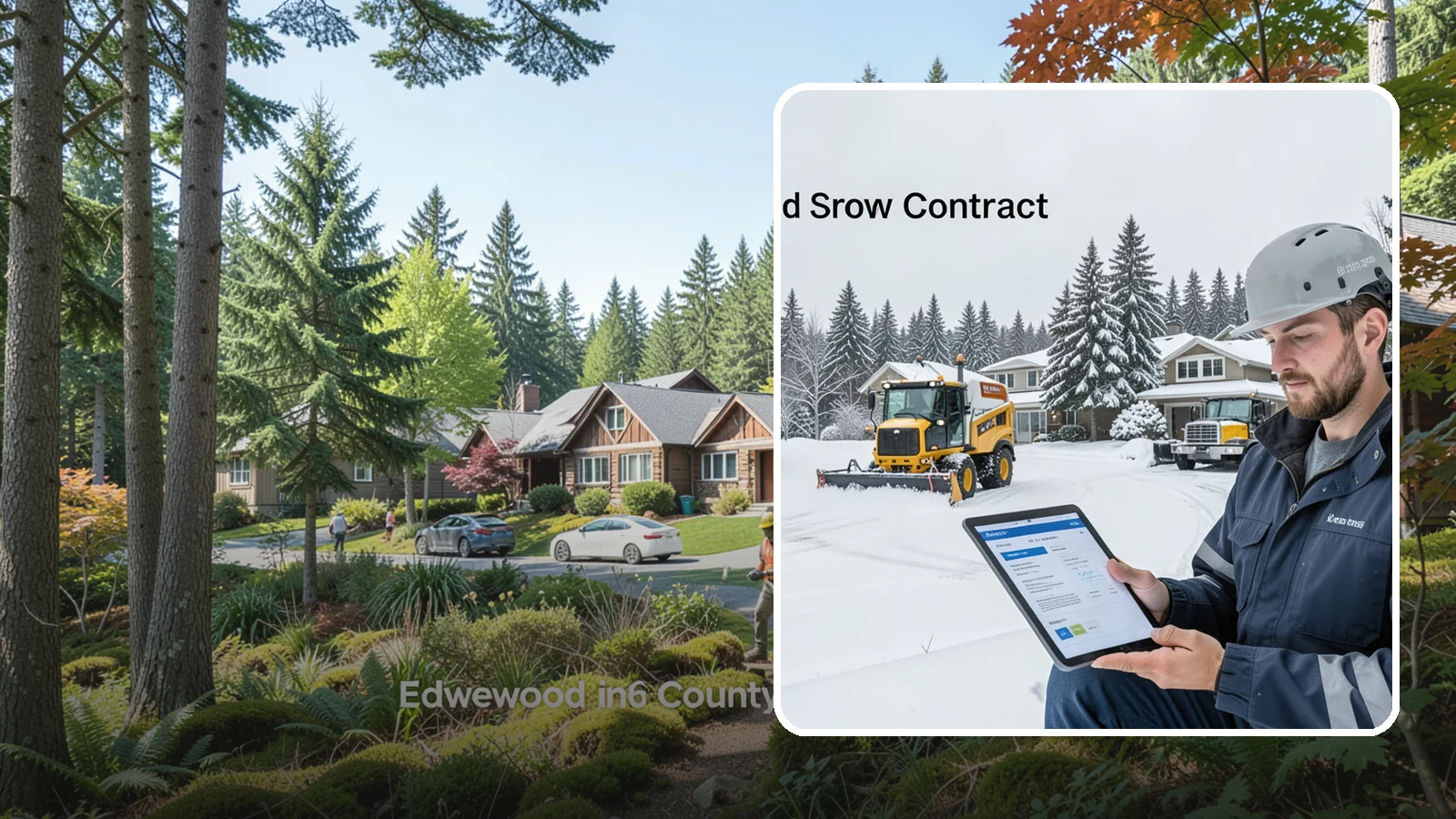 Seasonal Snow Contract in Edgewood, Pierce County, WA - A single flat-rate agreement covering unlimited qualifying clearings for the entire winter season.