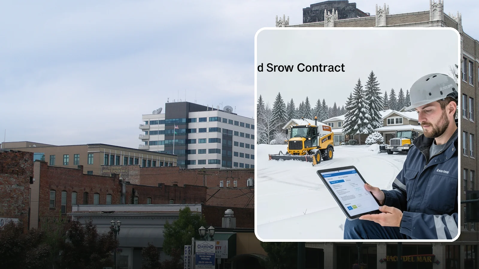 Seasonal Snow Contract in Everett, Snohomish County, WA - A single flat-rate agreement covering unlimited qualifying clearings for the entire winter season.