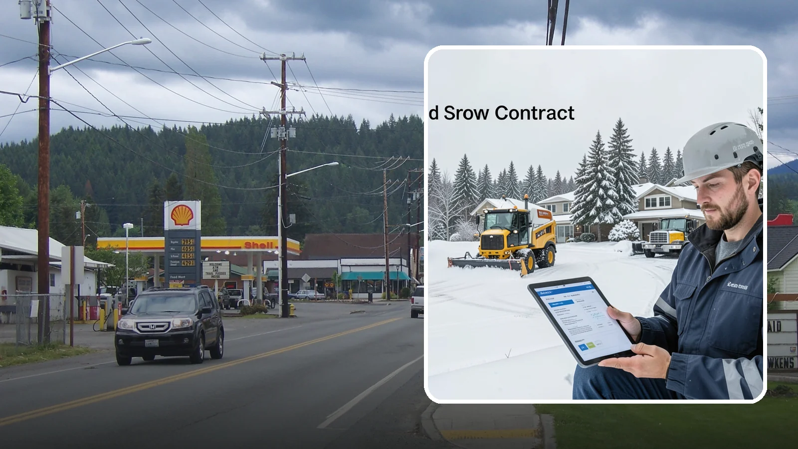 Seasonal Snow Contract in Granite Falls, Snohomish County, WA - A single flat-rate agreement covering unlimited qualifying clearings for the entire winter season.