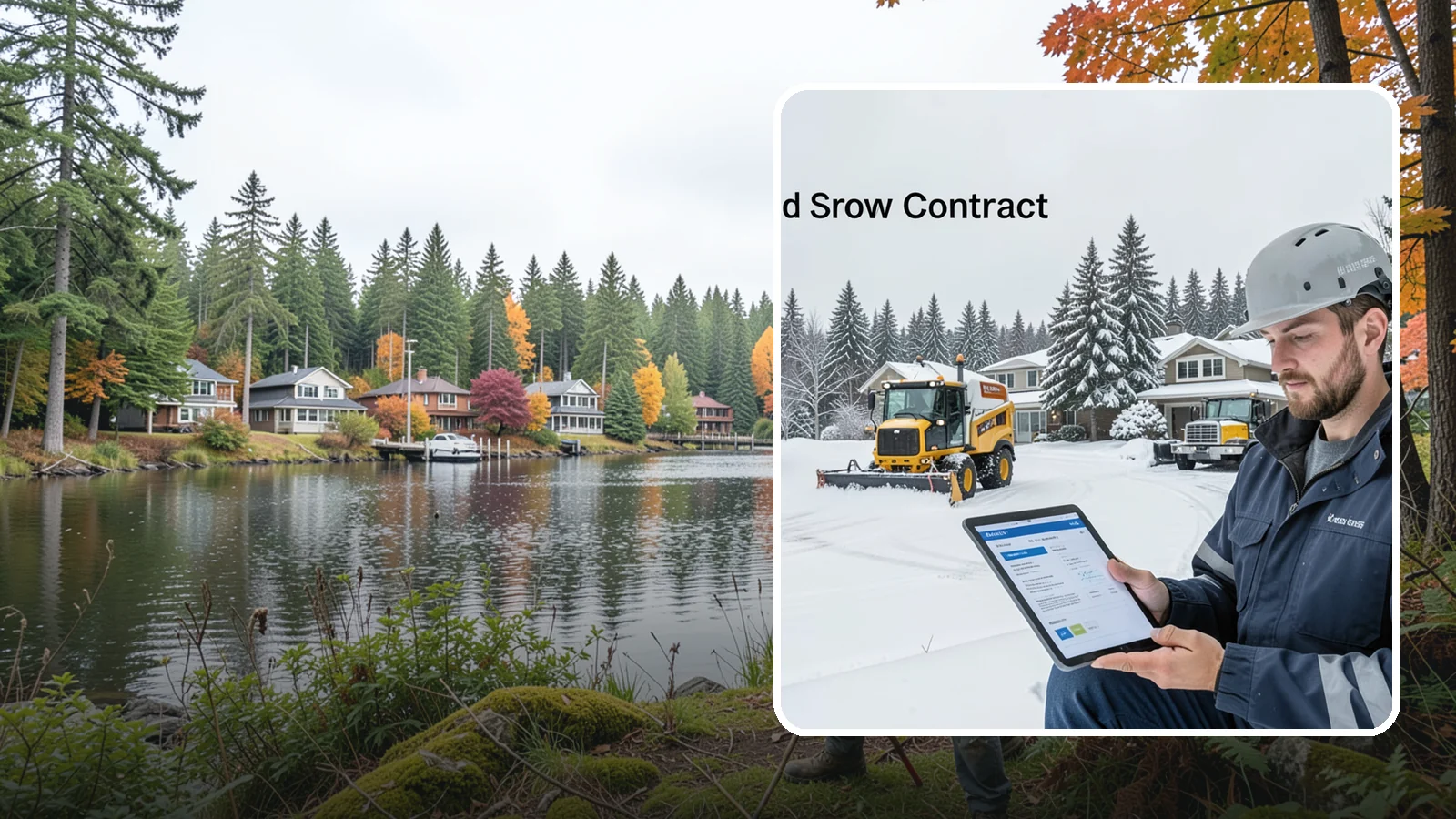 Seasonal Snow Contract in La Conner, Skagit County, WA - A single flat-rate agreement covering unlimited qualifying clearings for the entire winter season.