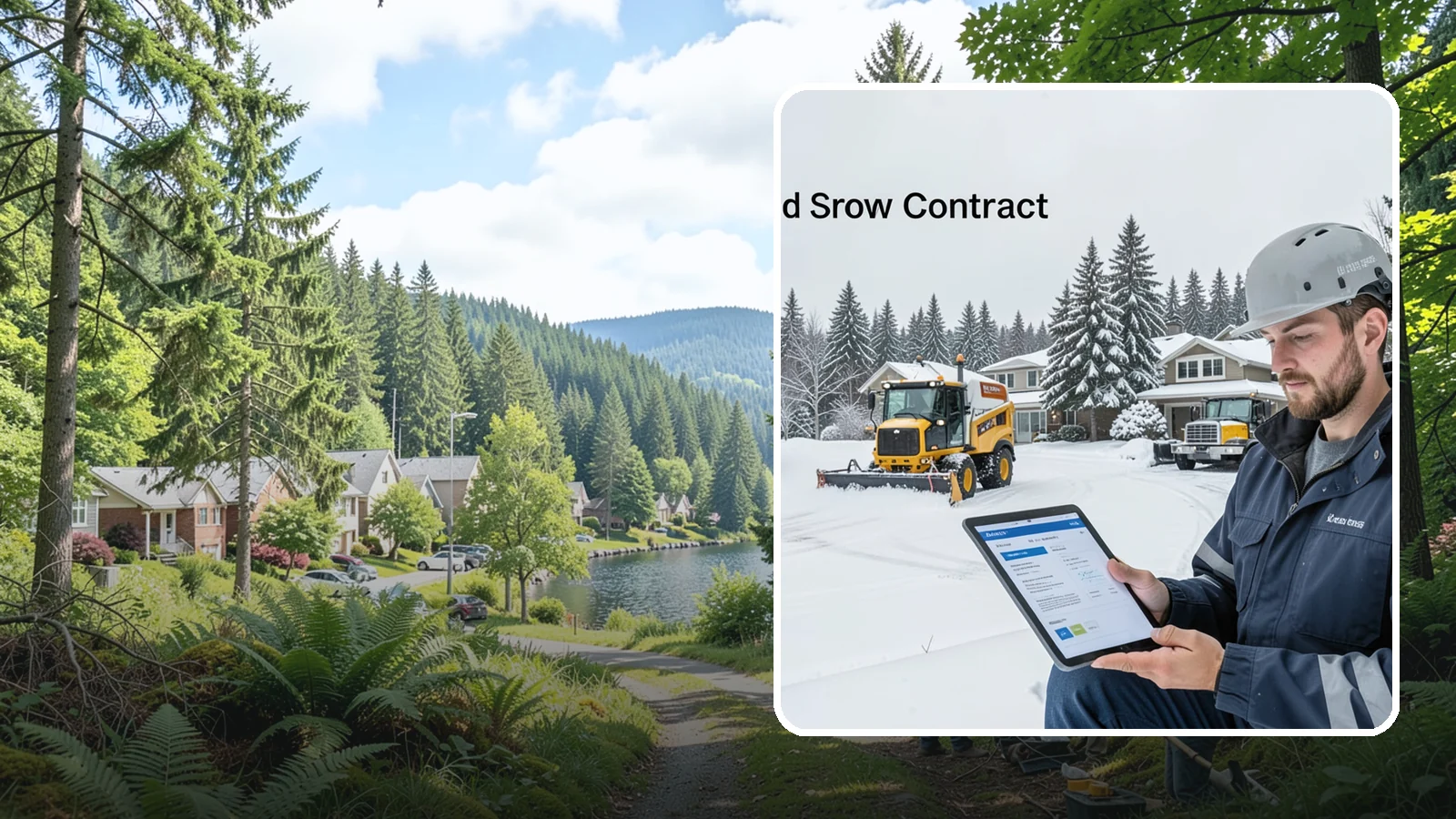 Seasonal Snow Contract in Lake Forest Park, King County, WA - A single flat-rate agreement covering unlimited qualifying clearings for the entire winter season.