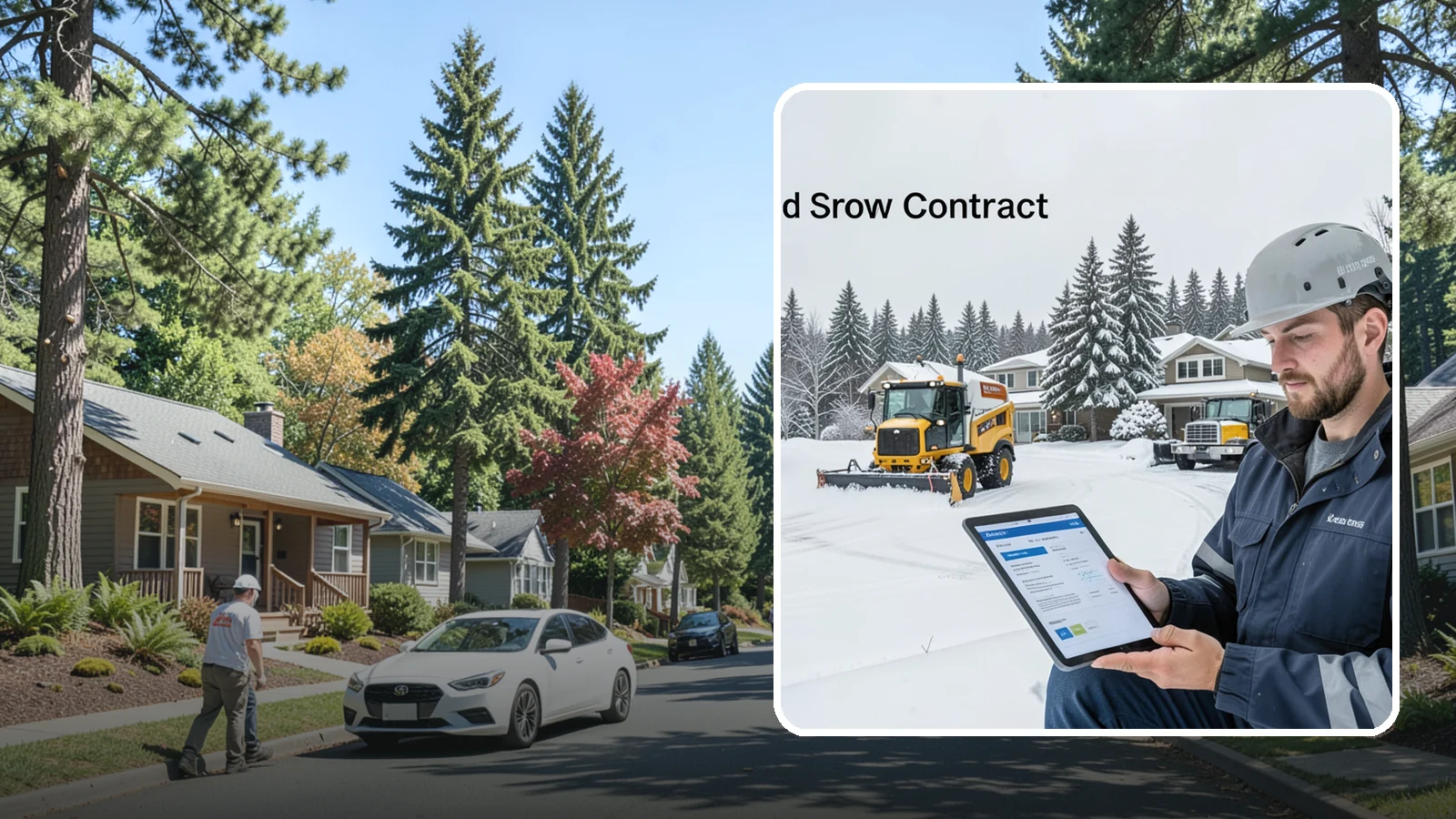 Seasonal Snow Contract in Orting, Pierce County, WA - A single flat-rate agreement covering unlimited qualifying clearings for the entire winter season.