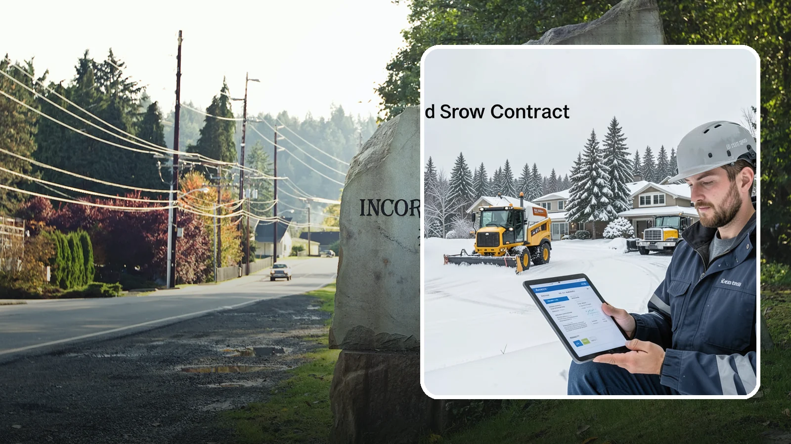 Seasonal Snow Contract in Wilkeson, Pierce County, WA - A single flat-rate agreement covering unlimited qualifying clearings for the entire winter season.
