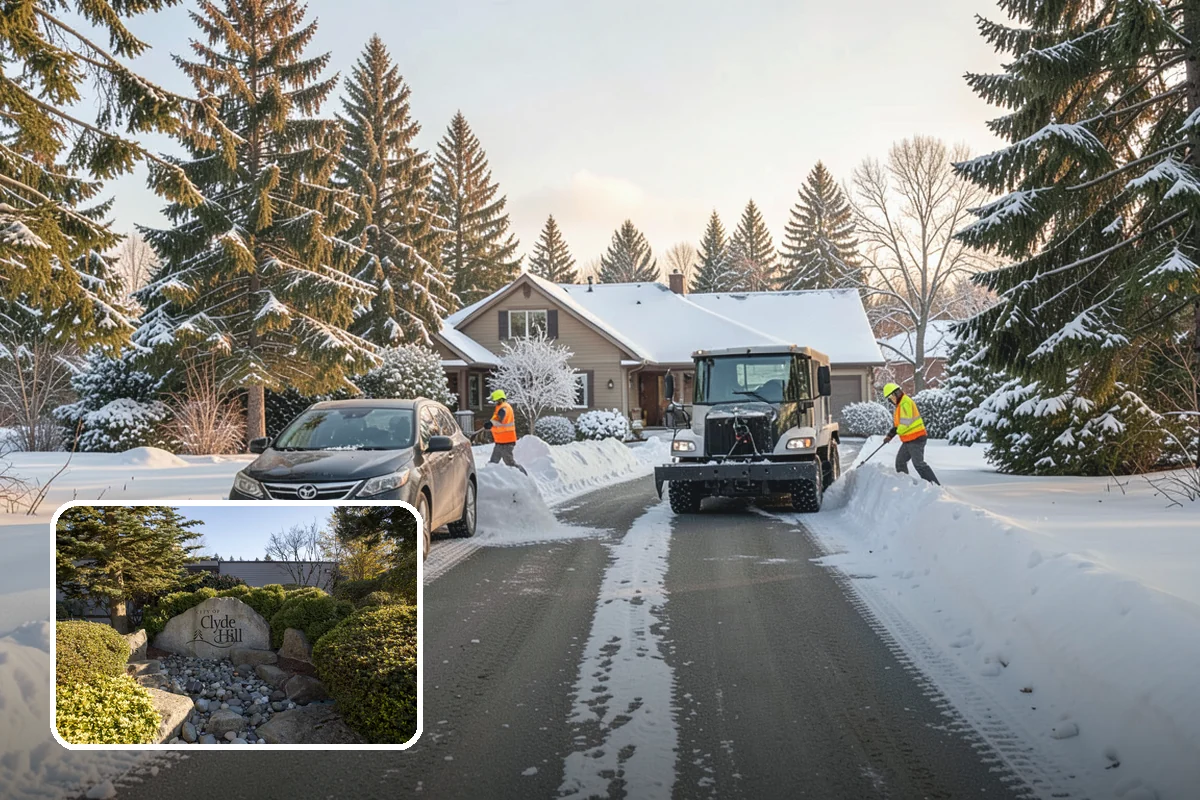 Seasonal Snow Removal in Clyde Hill, King County, WA - Locks in one price for the entire winter