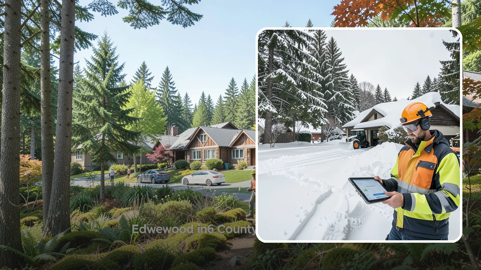 Seasonal Snow Removal in Edgewood, Pierce County, WA - We cover your home for the entire winter under one seasonal agreement with unlimited storm response.
