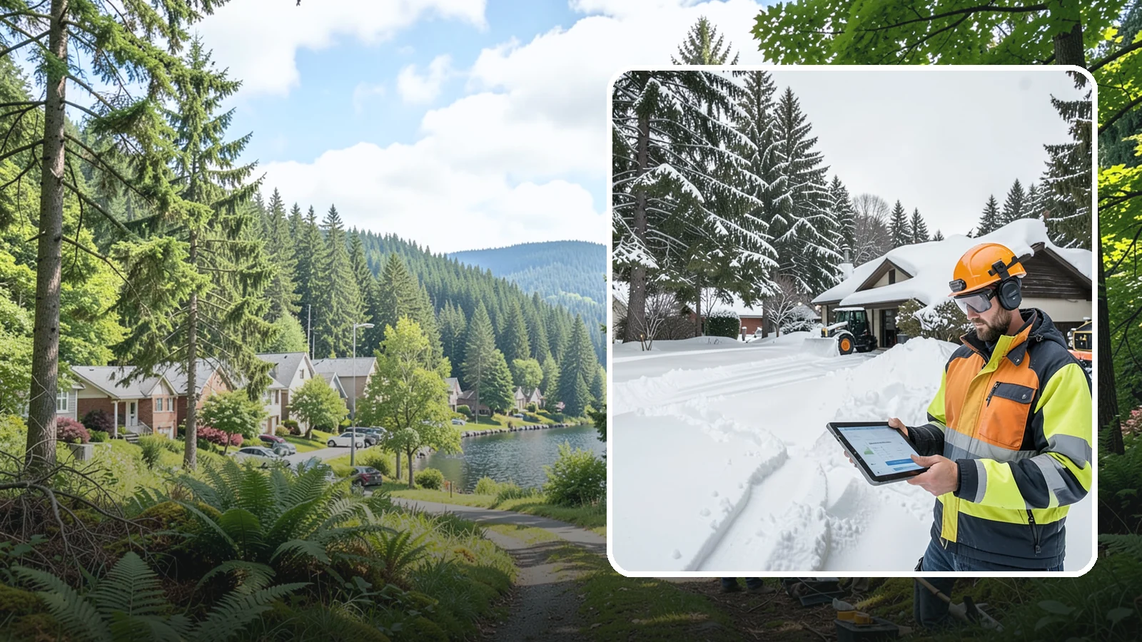 Seasonal Snow Removal in Lake Forest Park, King County, WA - We cover your home for the entire winter under one seasonal agreement with unlimited storm response.