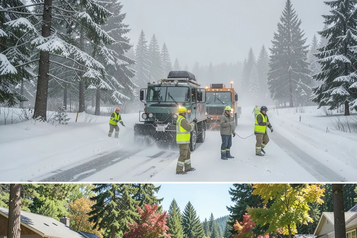 Seasonal Snow Removal in Orting, Pierce County, WA - Sign your seasonal agreement in early fall so coverage is active before the first flakes fly.