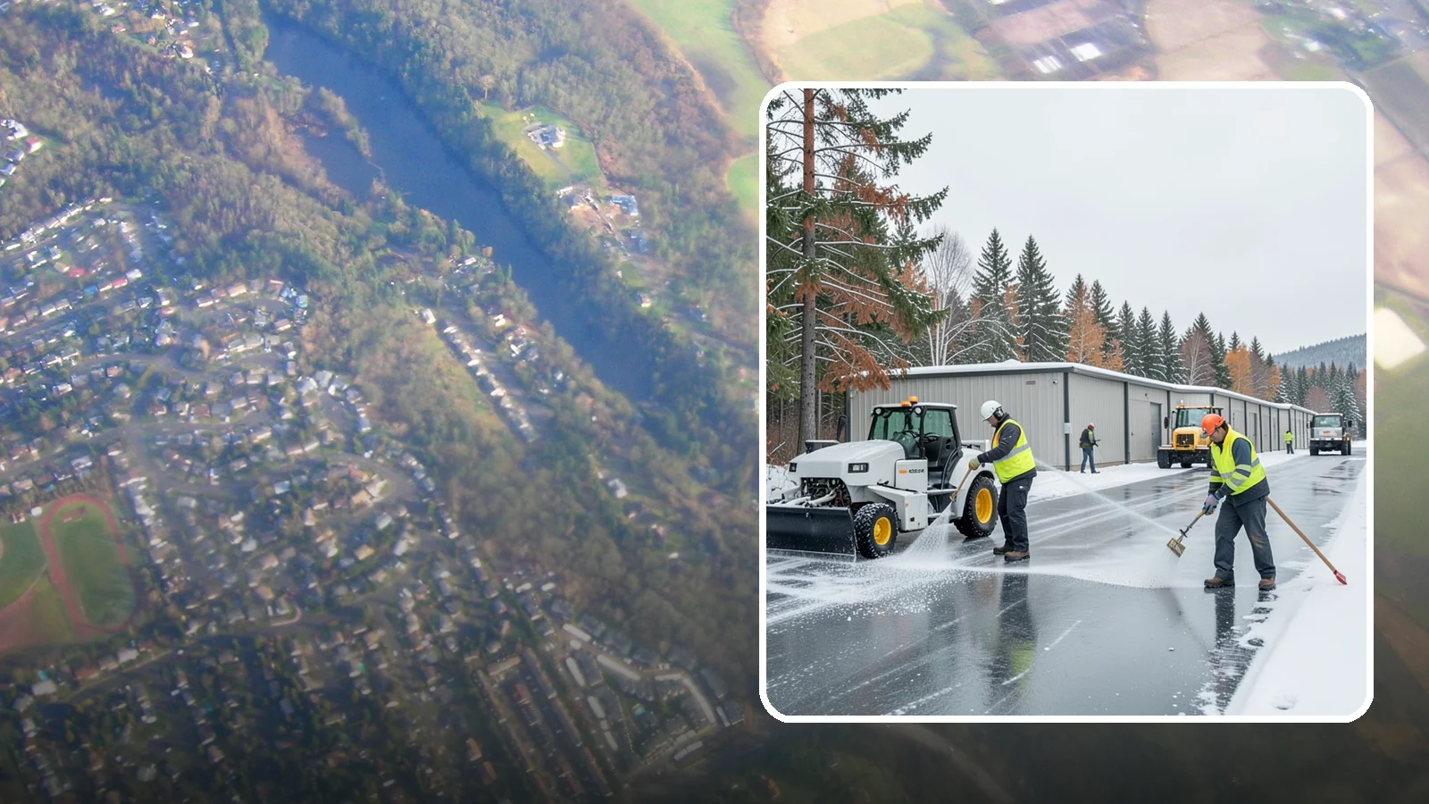 Self-Storage Facility Deicing in Algona, King County, WA - Deicing for self-storage facilities, keeping drive aisles, unit approaches, and office entrances safe for customers hauling...