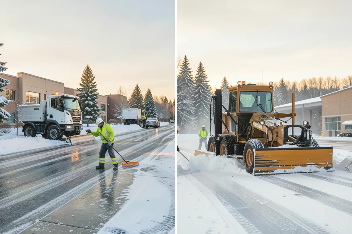Self-Storage Facility Deicing in Anacortes, Skagit County, WA - Map drive aisles, busy unit rows, and the office entrance