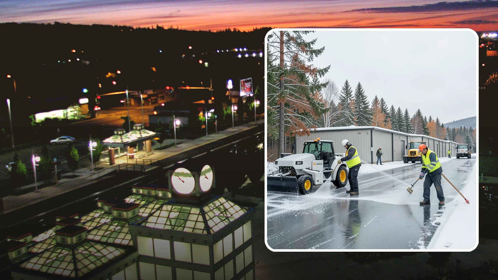 Self-Storage Facility Deicing in Auburn, King County, WA - Deicing for self-storage facilities, keeping drive aisles, unit approaches, and office entrances safe for customers hauling...