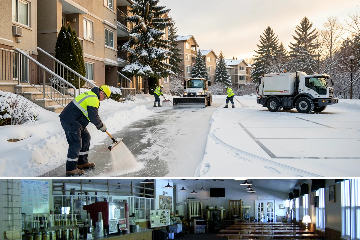 Self-Storage Facility Deicing in Black Diamond, King County, WA - Deicing runs through winter, with added attention during freezing-rain events that glaze the facility's exposed drive aisles...